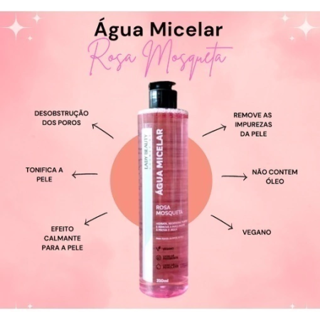 Água Micelar Rosa Mosqueta Lady Beauty 310 ml | Unidade - Imagem 2