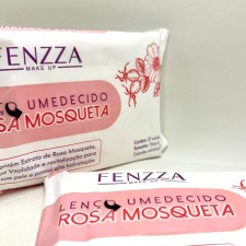 Lenço Umedecido Rosa Mosqueta Fenzza embalagem com 25 unidades