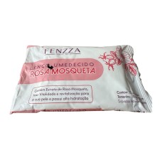 Lenço Umedecido Rosa Mosqueta Fenzza embalagem com 25 unidades